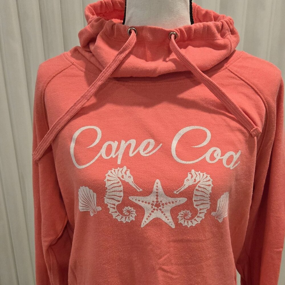 soft as a grape Cape Cod coral pink Sweater turtle neck  large neck sweater L